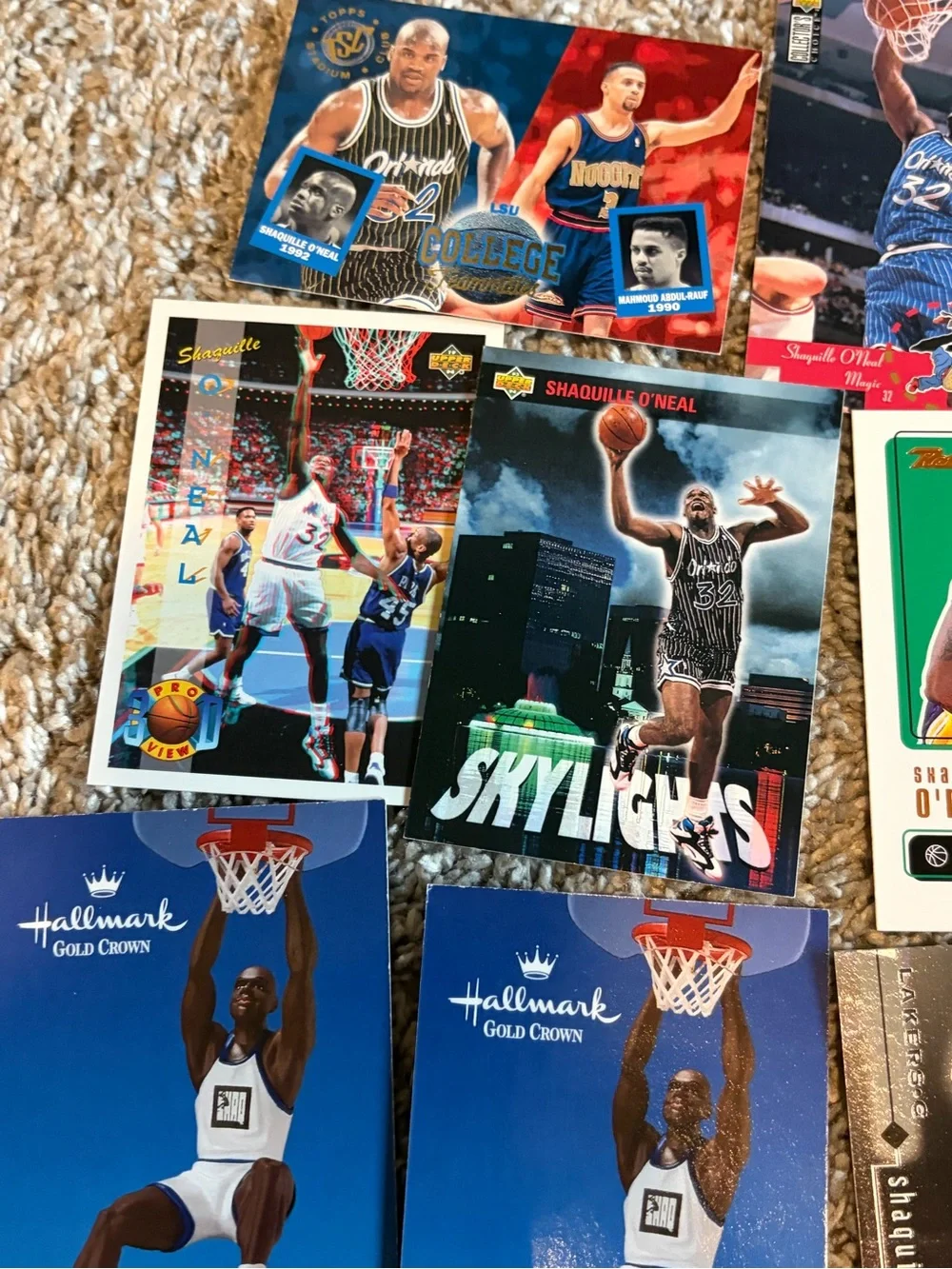 Shaquille O’Neal lot of 23 basketball card Orlando Magic LSU Tigers